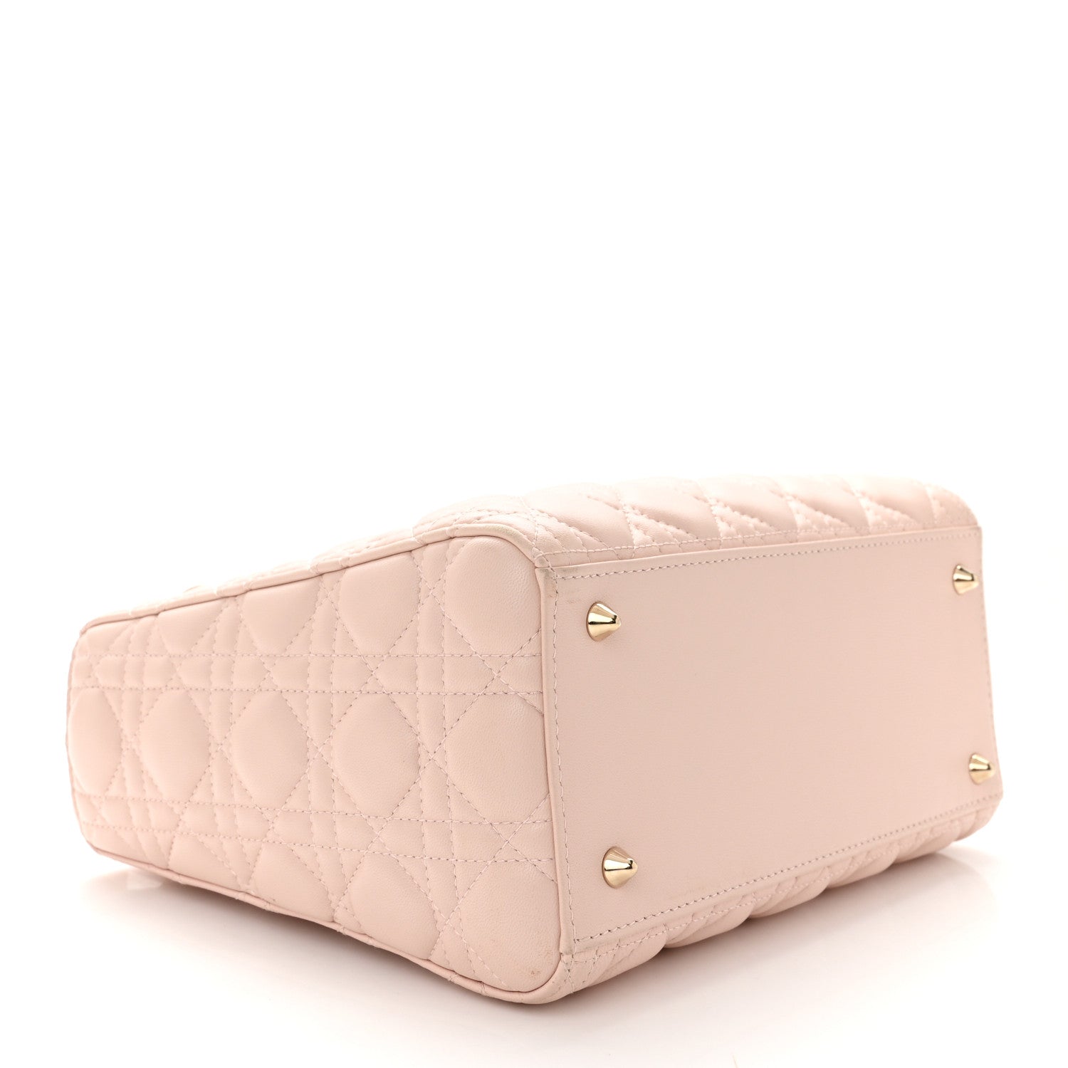 Christian Dior CHRISTIAN DIOR Lambskin Cannage Medium Lady Dior Light Pink 3 of 10
