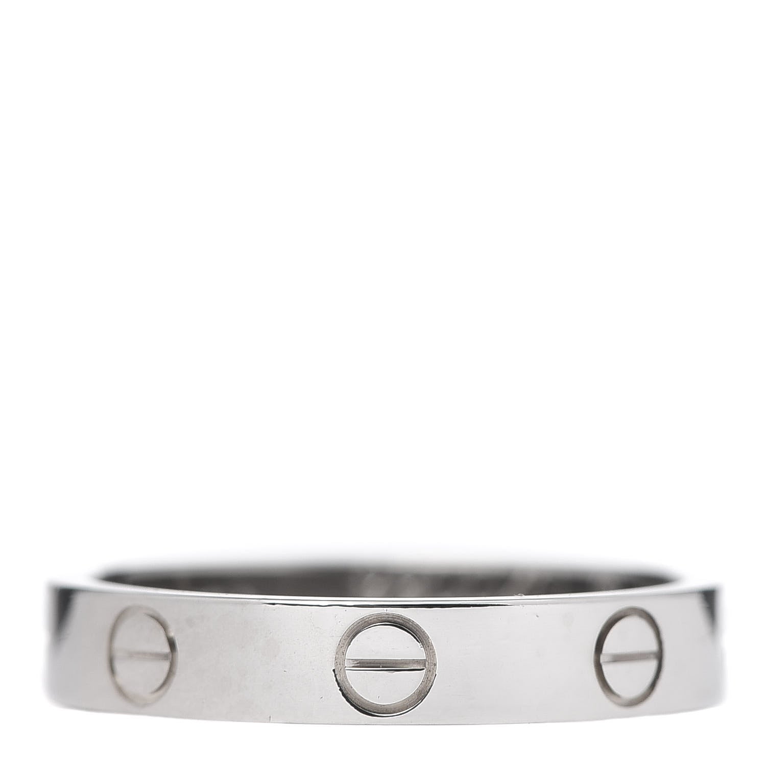 Cartier 18K White Gold 3.5mm LOVE Wedding Band Ring 54 6.75 1 of 6