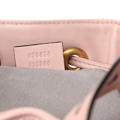 Gucci Calfskin Matelasse Sylvie Web GG Marmont Bucket Bag Perfect Pink 6 of 9