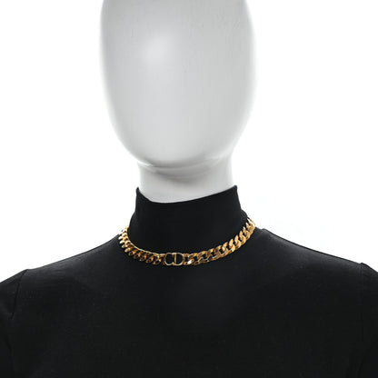 Christian Dior Metal Danseuse Etoile Chain Choker Necklace Gold 2 of 4