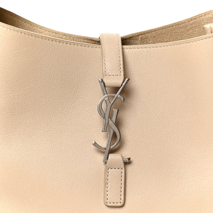 Saint Laurent Smooth Calfskin Small Le 5 A 7 Soft Hobo Sea Salt 8 of 11
