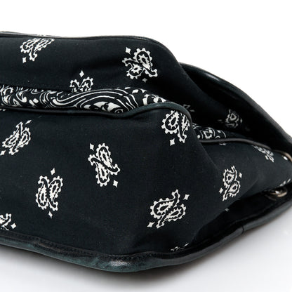 Saint Laurent Cotton Bandana Monogram Medium Niki Chain Satchel Black White 11 of 11