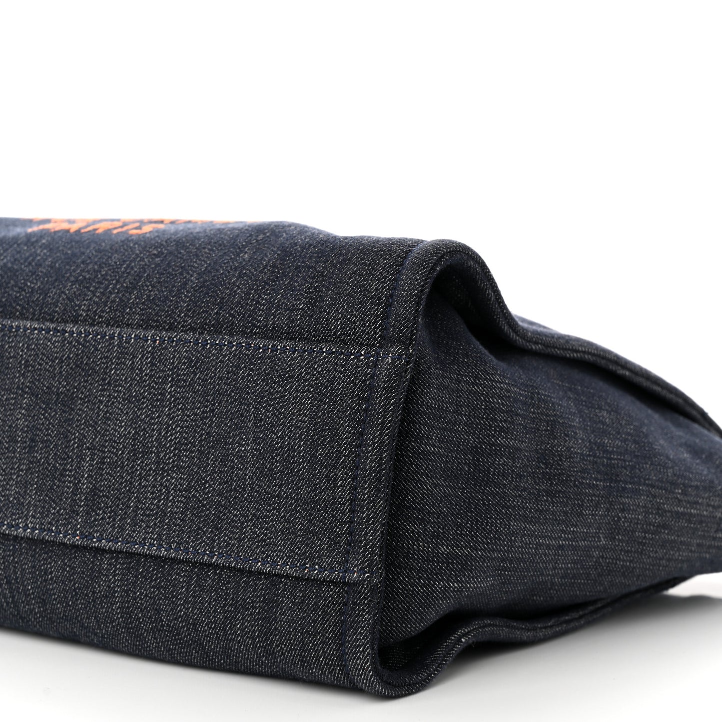 Denim Small Deauville Tote Blue Orange