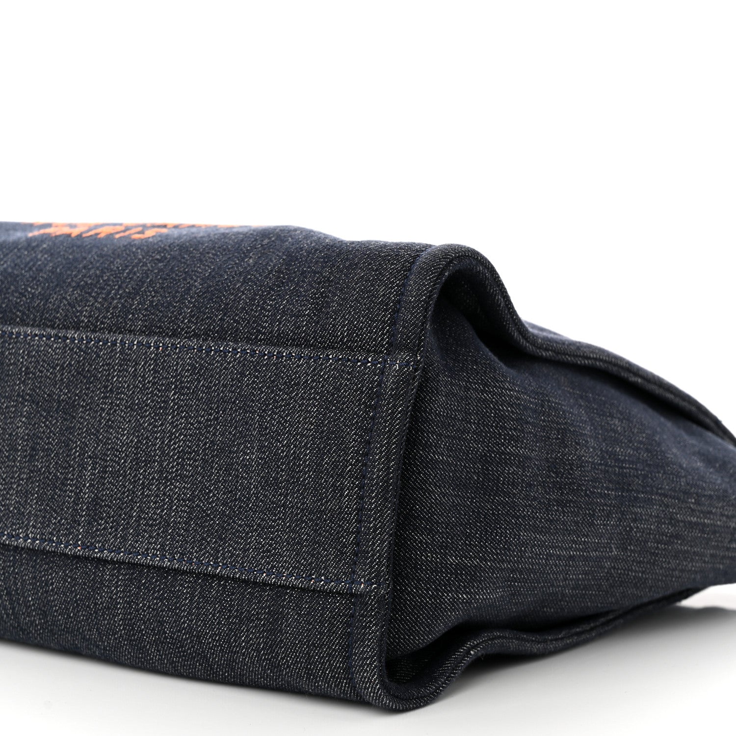 Chanel Denim Small Deauville Tote Blue Orange 10 of 10