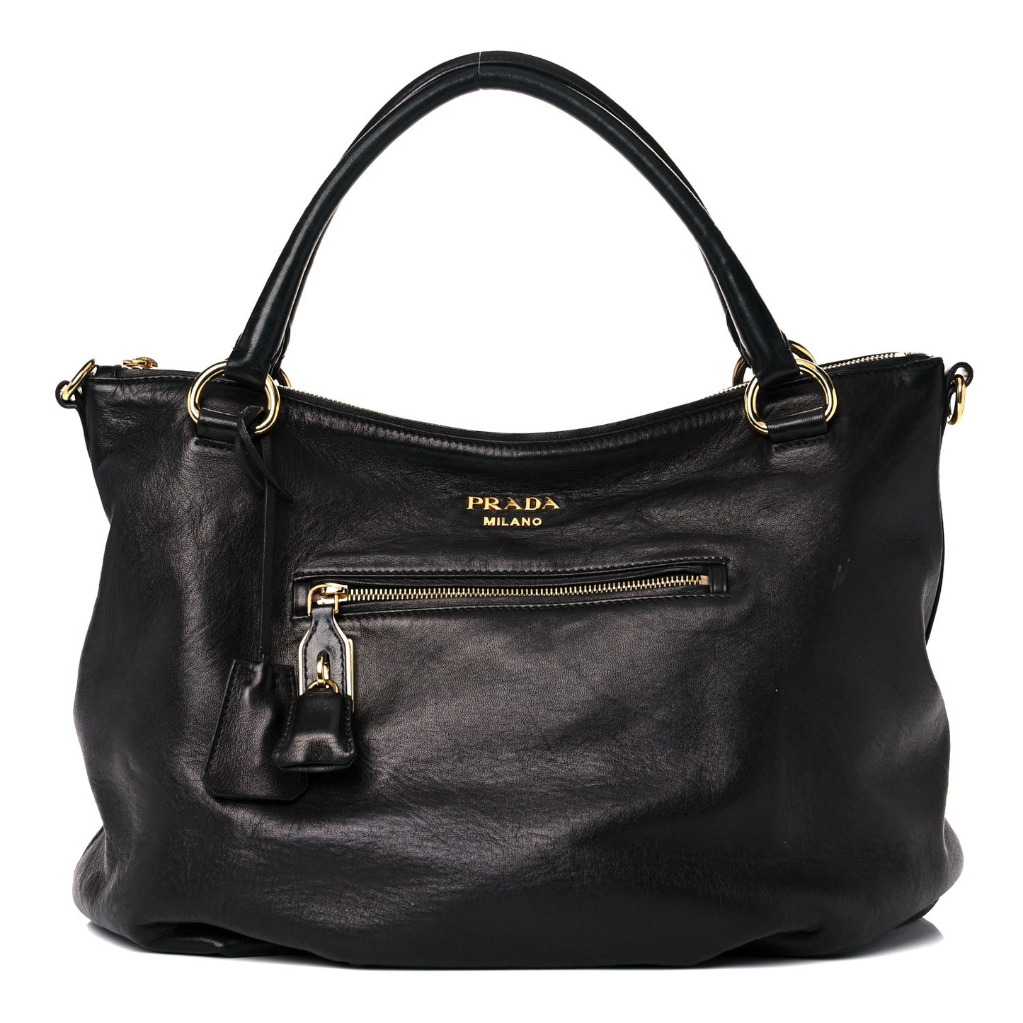 Soft Calfskin Shopping Tote Black