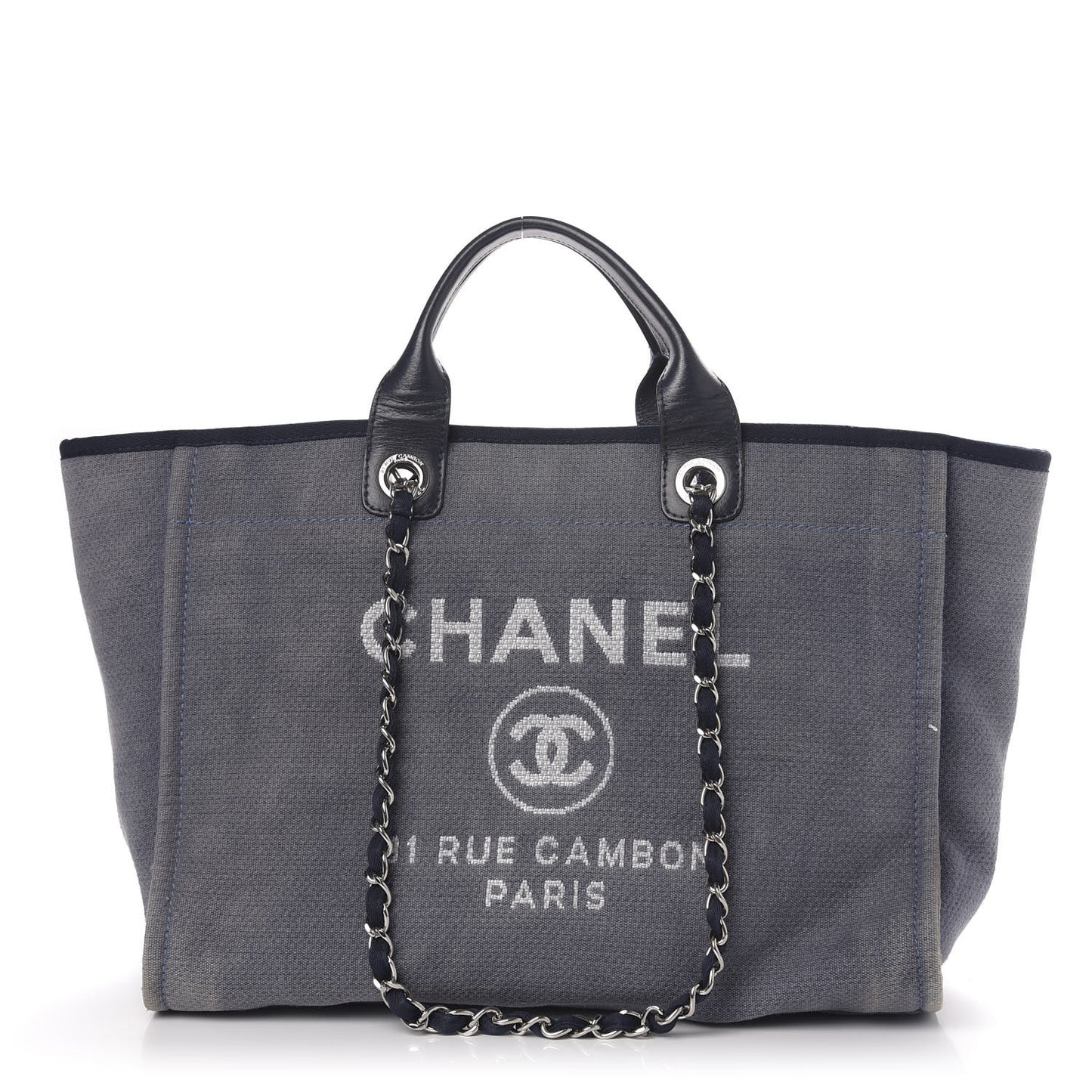 Canvas Medium Deauville Tote Blue