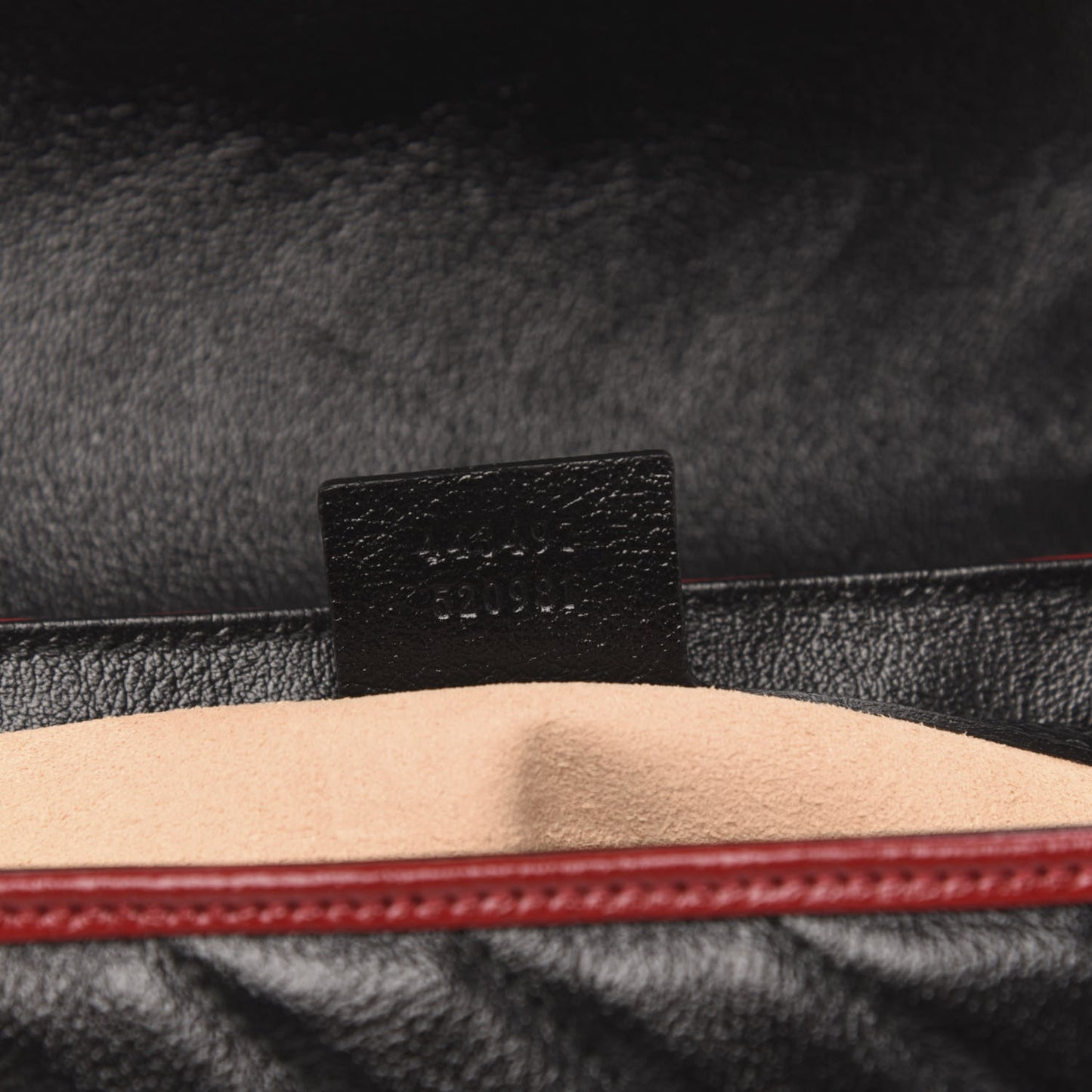 Vintage Effect Calfskin Matelasse Diagonal Striped Small Torchon GG Marmont Shoulder Bag Black Beige