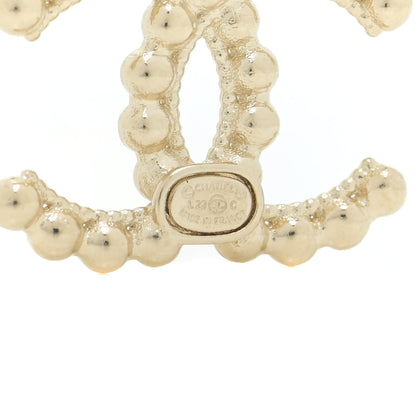 Chanel Metal Bead CC Drop Earrings Gold 4 of 5