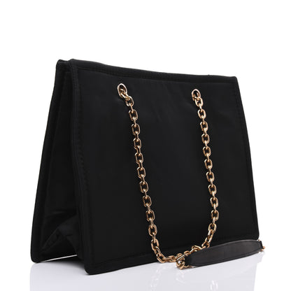 Prada Tessuto Nylon Chain Shoulder Bag Black 3 of 12