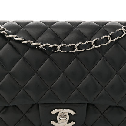 Chanel Lambskin Quilted Medium Double Flap Black 8 of 13