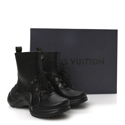 Louis Vuitton Mat Rubber Monogram LV Archlight Sneaker Boots 38 Black 9 of 9