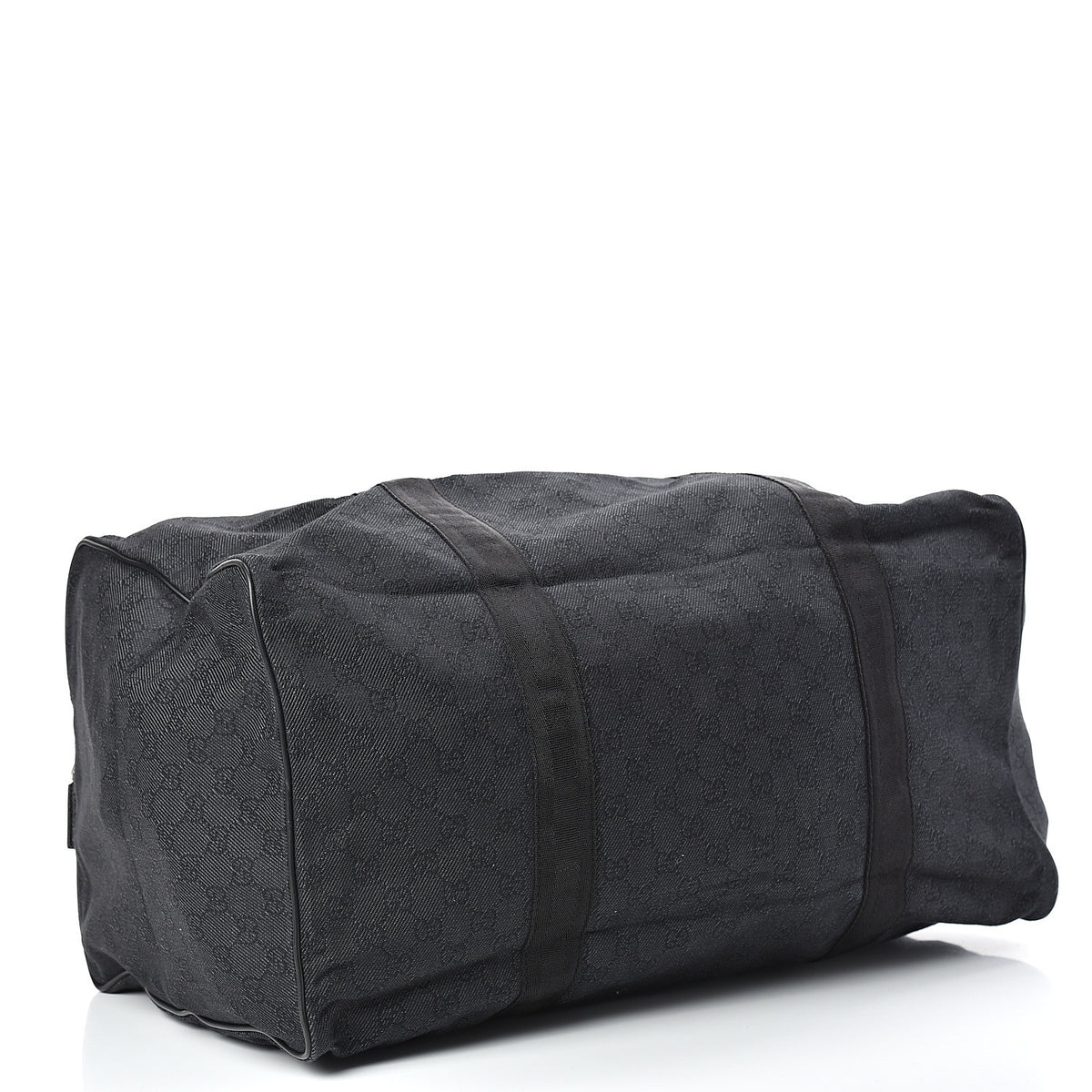 Denim Monogram Large Collapsible Carry On Duffle Black