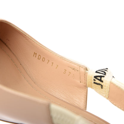 Christian Dior Patent Ribbon J'Adior Slingback 65mm Pumps 37.5 Nude 10 of 11