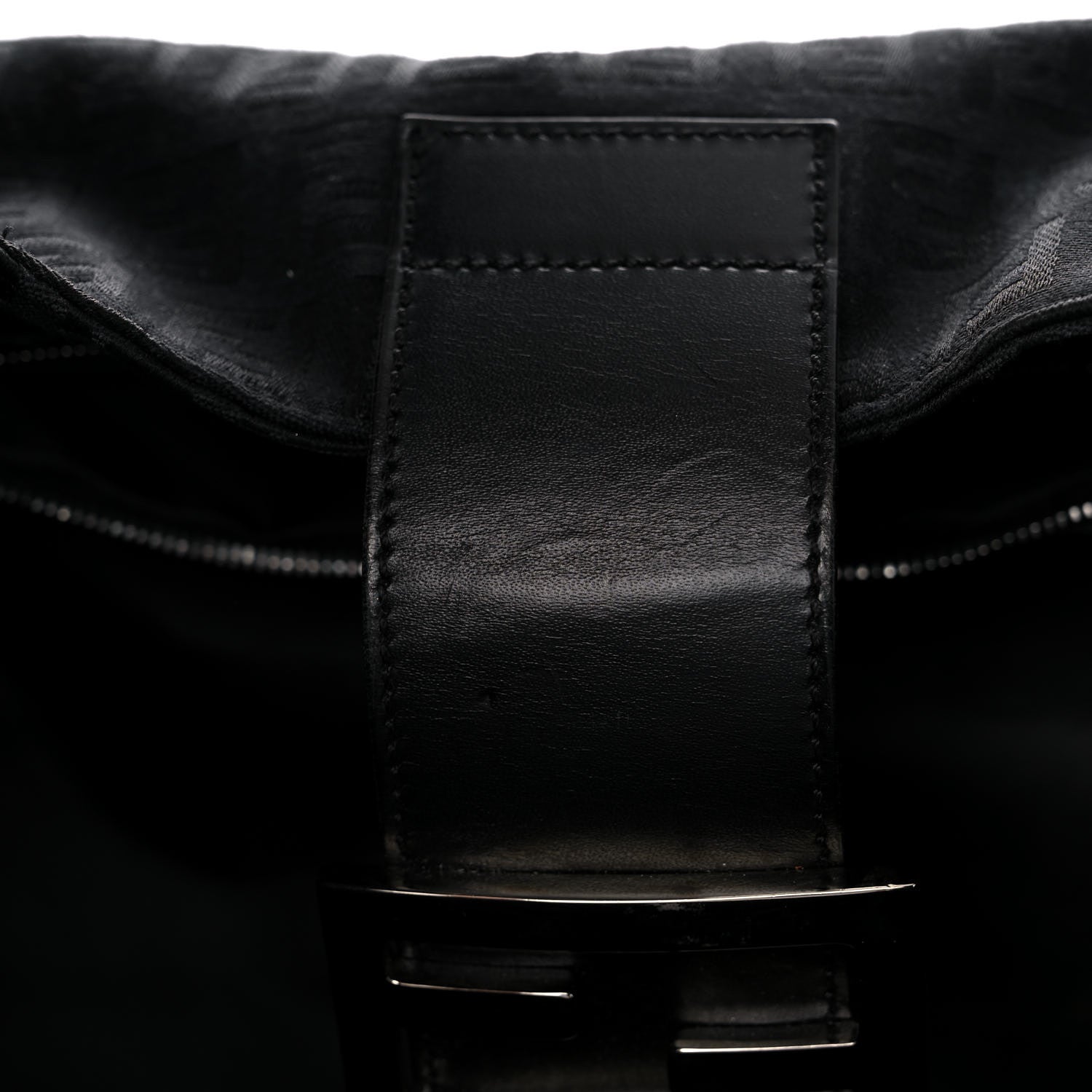 Fendi Zucchino Vitello Shoulder Bag Black 13 of 21