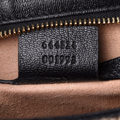 Gucci GG Supreme Monogram Calfskin Small Padlock Messenger Shoulder Bag Beige Black Cuir 10 of 16