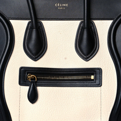 Celine Baby Grained Calfskin Tri-Color Micro Luggage White 7 of 9