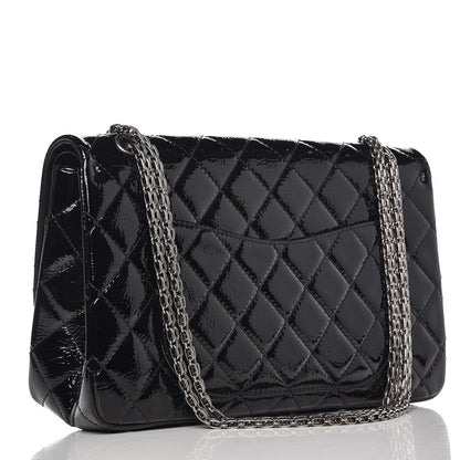 Chanel Distressed Patent Quilted 2.55 Reissue 227 Flap Black 4 of 13