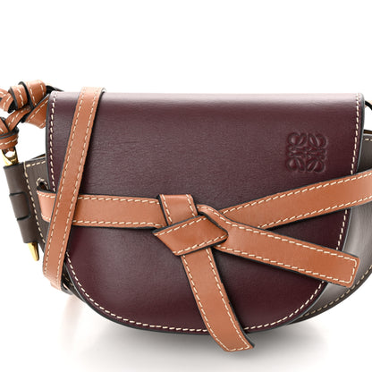 Loewe Calfskin Small Gate Crossbody Bag Oxblood Tan 8 of 10