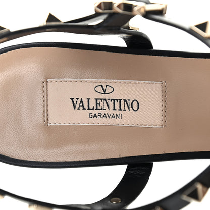 Valentino Garavani Calfskin Rockstud 60mm City Sandals 40.5 Black 6 of 7