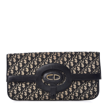 Christian Dior Monogram Fold Over Clutch Black 1 of 17