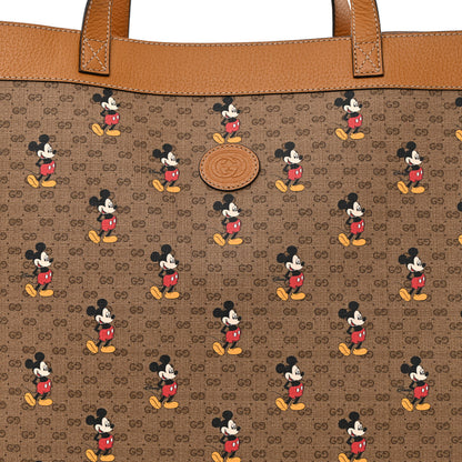 Gucci X DISNEY Mini Vintage GG Supreme Monogram Mickey Mouse Large Shopping Tote Beige Vintage Sun Oil 8 of 11