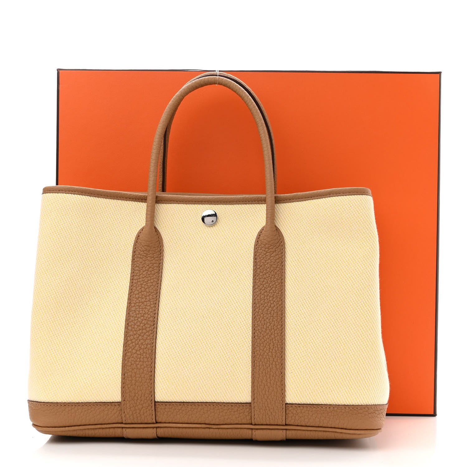 Hermes Twill H Negonda Garden Party 30 TPM Ecru Jaune De Naples Biscuit 9 of 9