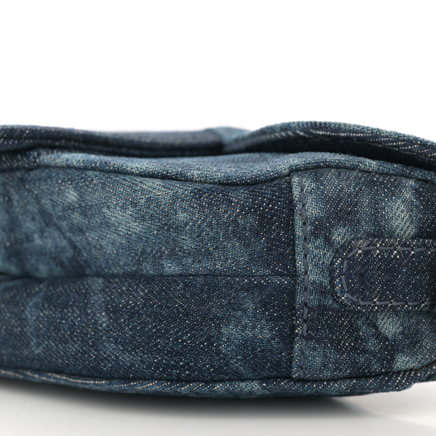 Christian Dior Denim Tie Dye Mini Saddle Bag Blue 9 of 10