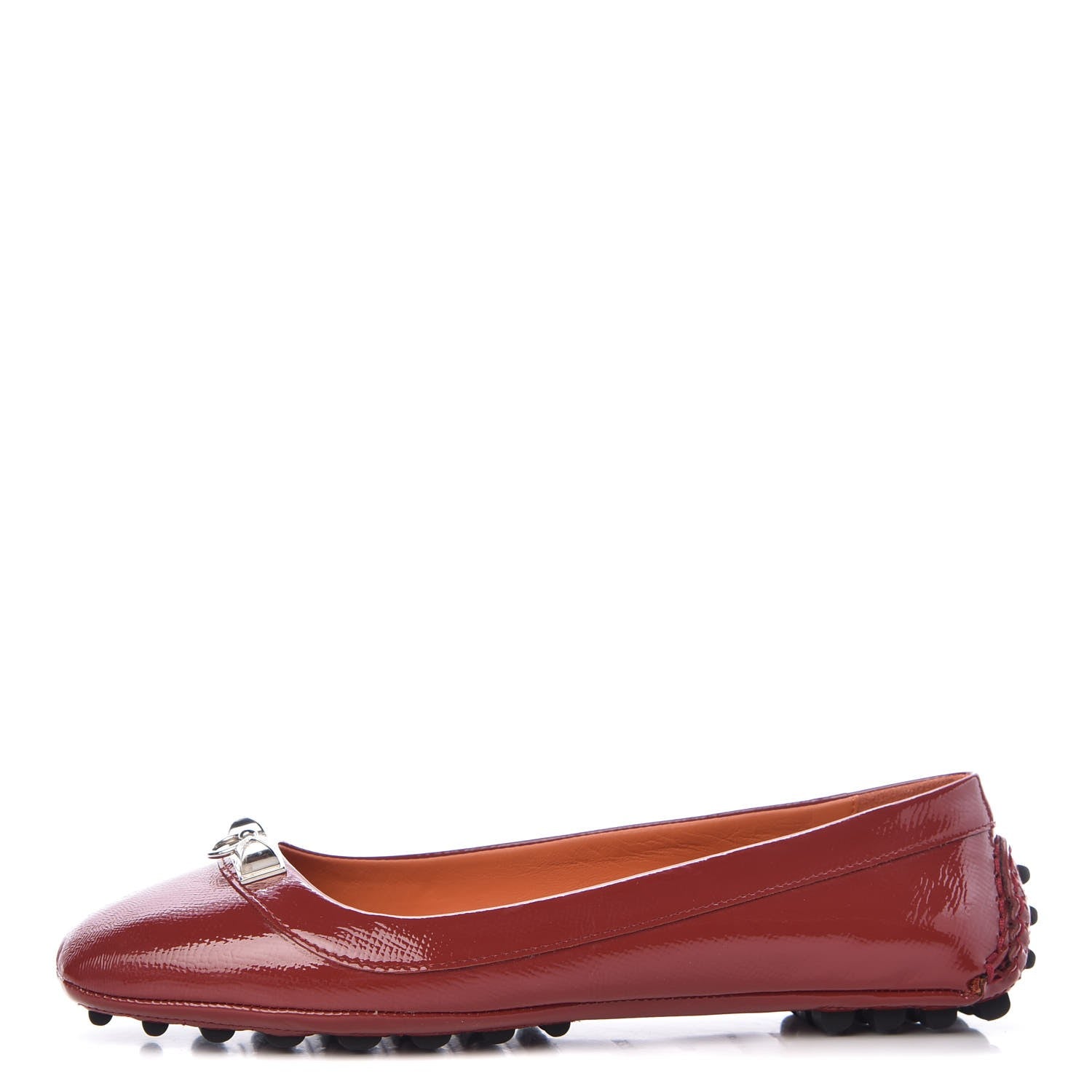 Hermes Patent Epsom Liberty Ballerina Flats 36 Cherry Tomato 1 of 7