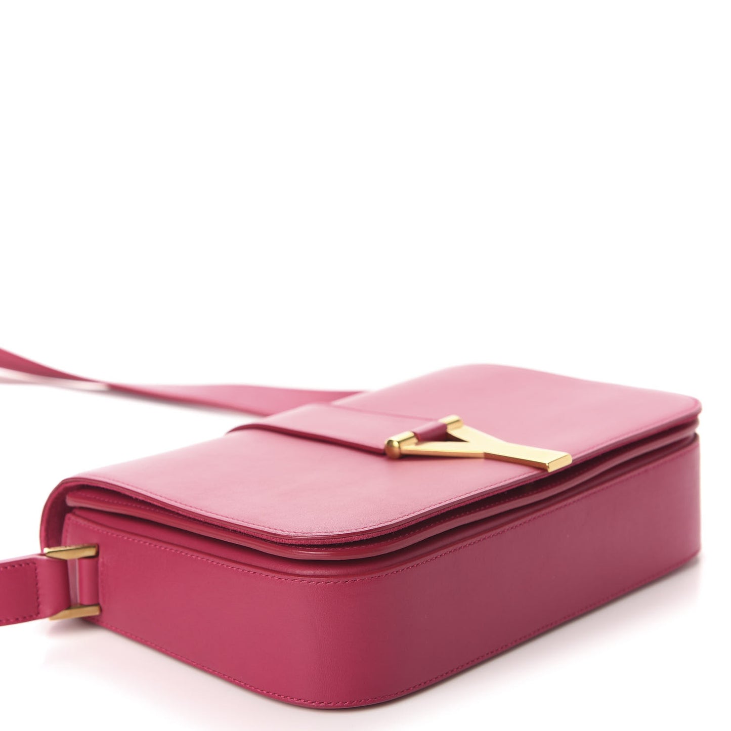 Calfskin Classic Y Satchel Fuchsia