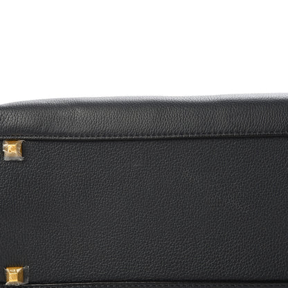 MCM Grained Calfskin Medium Milla Tote Phantom Grey 8 of 9