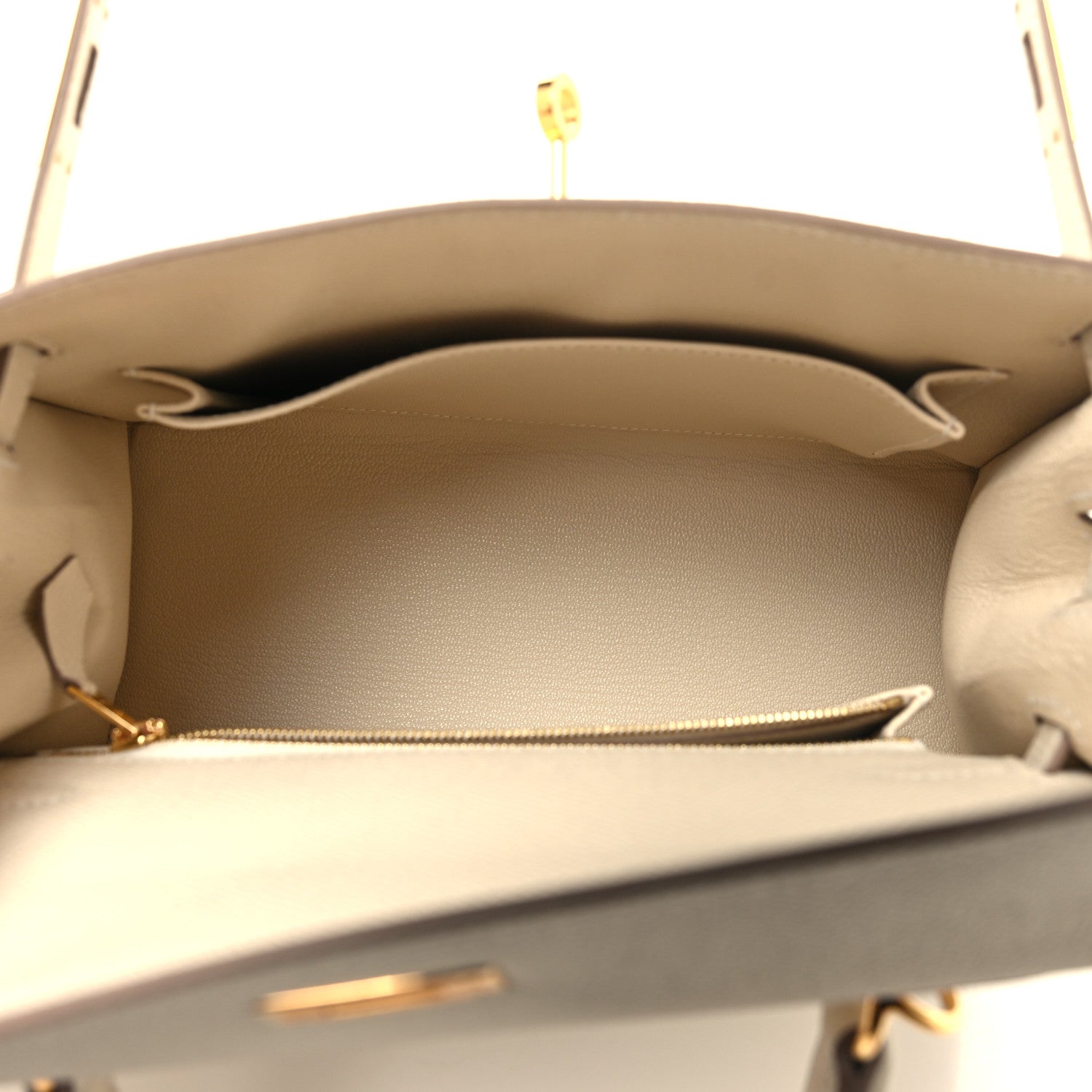 Hermes Epsom Kelly Sellier 25 Craie 5 of 11