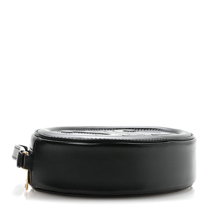 Celine Smooth Calfskin Cuir Small Triomphe Oval Crossbody Purse Black 4 of 10