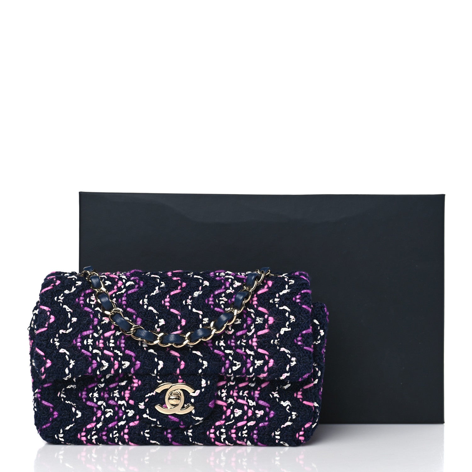 Chanel Cotton Mini Rectangular Flap Purple Multicolor 9 of 9