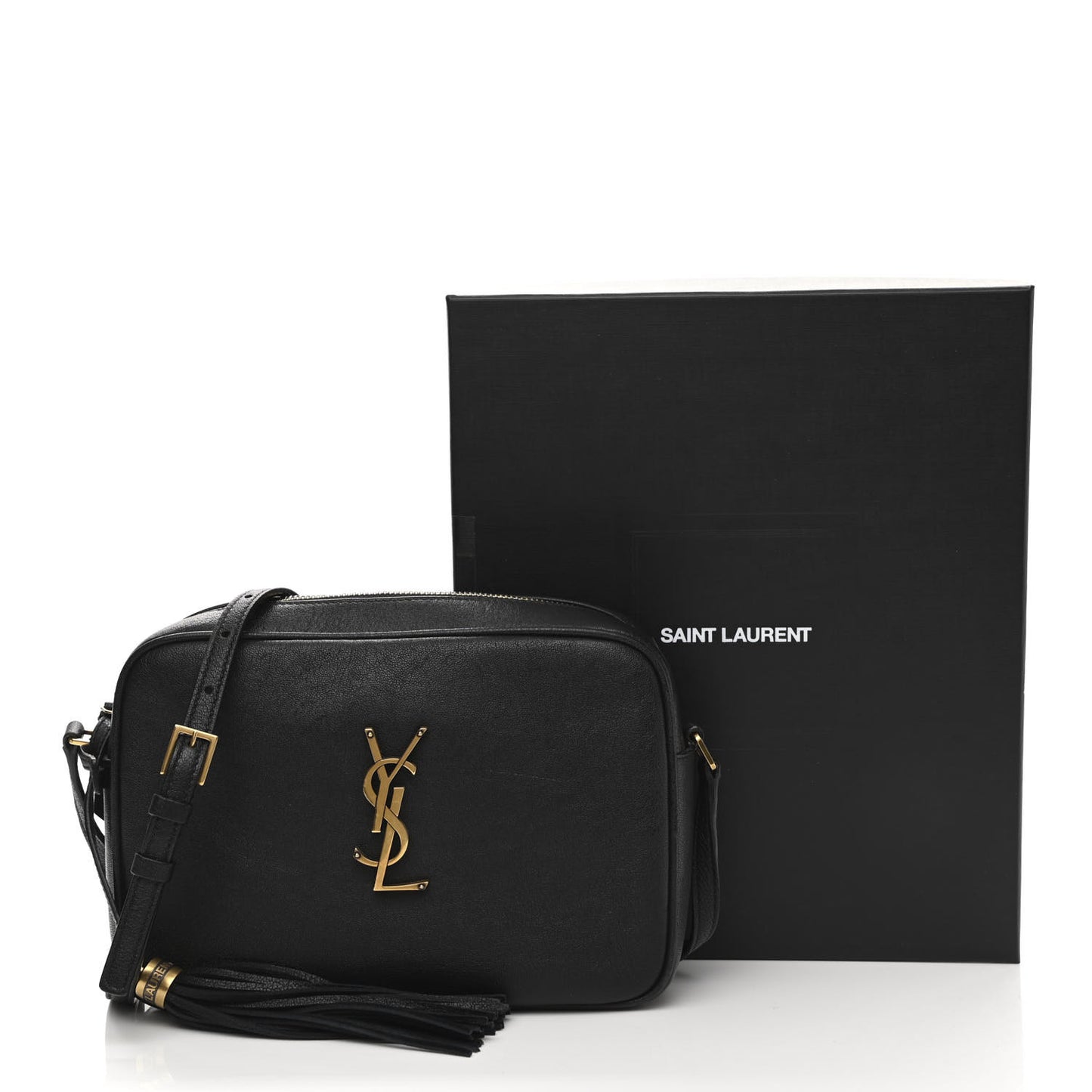 Lambskin Monogram Small Lou Camera Bag Black