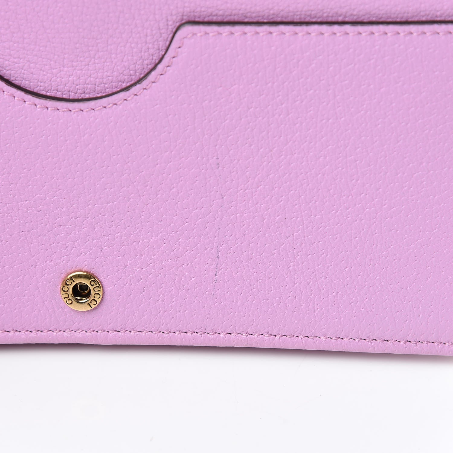 Gucci Calfskin Marquise Crystals Mini GG Chain Wallet Malva 7 of 10