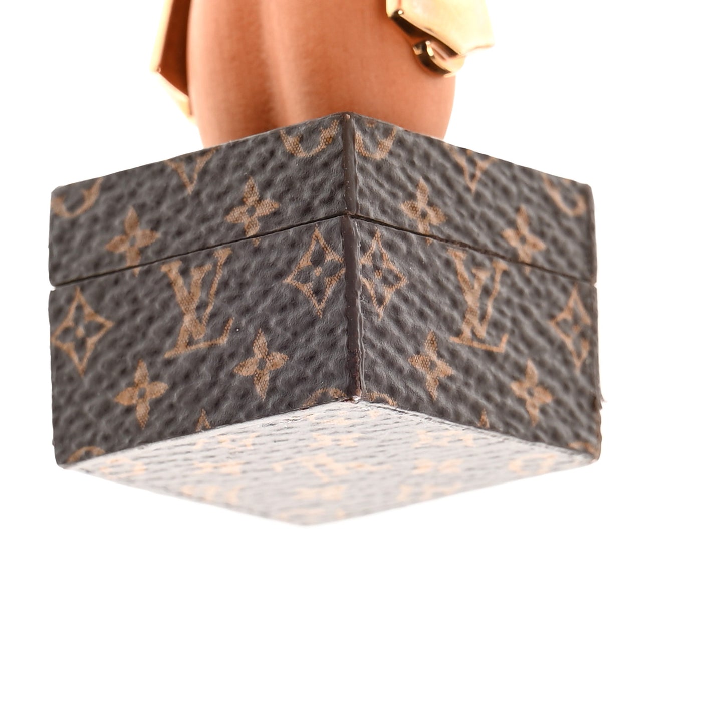 Resin Wood Vivienne Trunk VIP Bag Charm Key Holder Pink