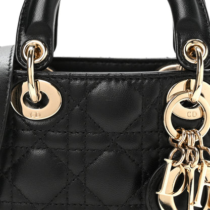 Christian Dior Lambskin Cannage Micro Lady Dior Black 8 of 10