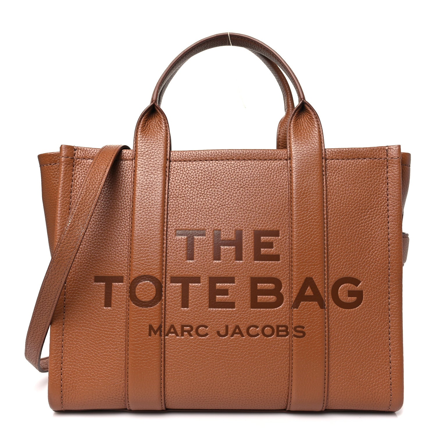 Marc Jacobs Grained Calfskin Medium The Tote Bag Argan Oil 1 of 10