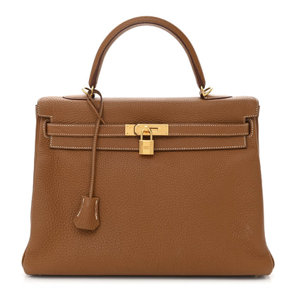 Hermes Togo Kelly Retourne 35 Gold 1 of 14