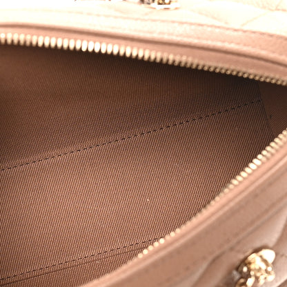Chanel Caviar Quilted Barrel Clutch With Chain Brown 5 of 10
