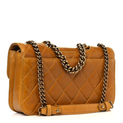 Chanel Glazed Calfskin Quilted Medium Perfect Edge Flap Yellow 3 of 32