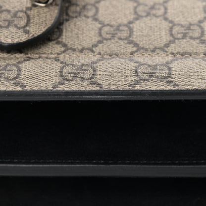 Gucci GG Supreme Monogram Dionysus Tote Beige Black 9 of 13