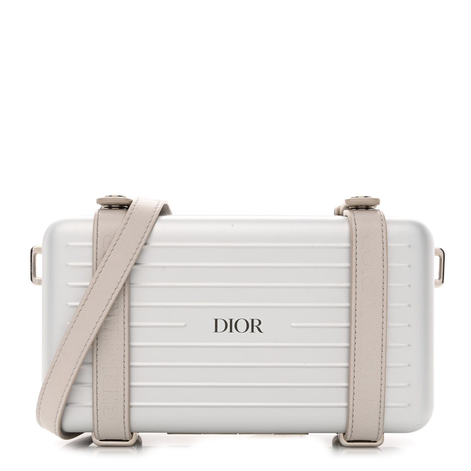 Christian Dior X RIMOWA Aluminum Personal Clutch On Strap Silver 1 of 13