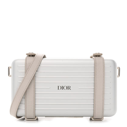 Christian Dior X RIMOWA Aluminum Personal Clutch On Strap Silver 1 of 13