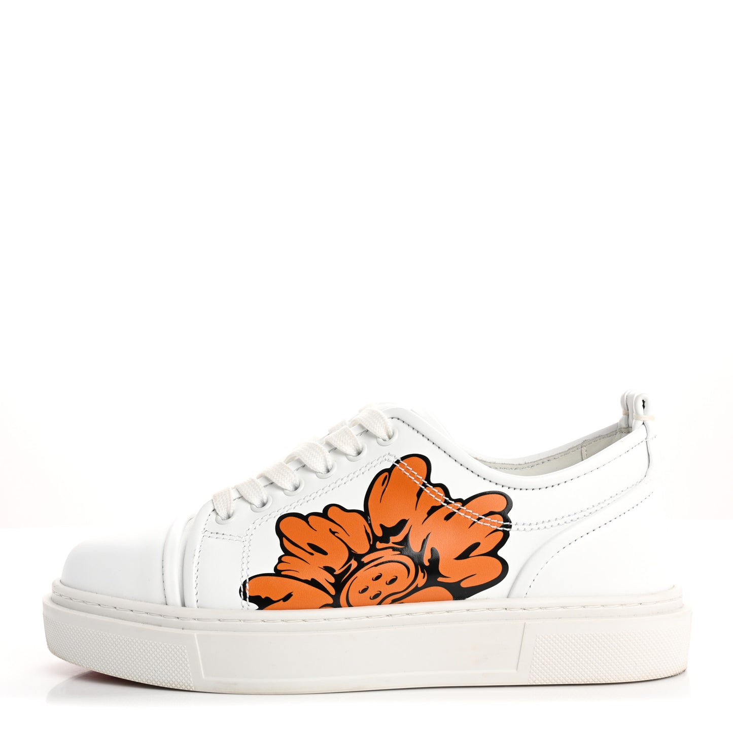 x Shun Sudo Adolon Junior Button Flower Low Top Sneaker 38.5 White Multicolor