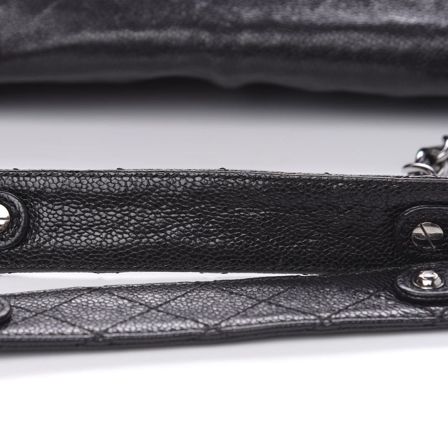 Glazed Caviar Pocket In The City Tote Black