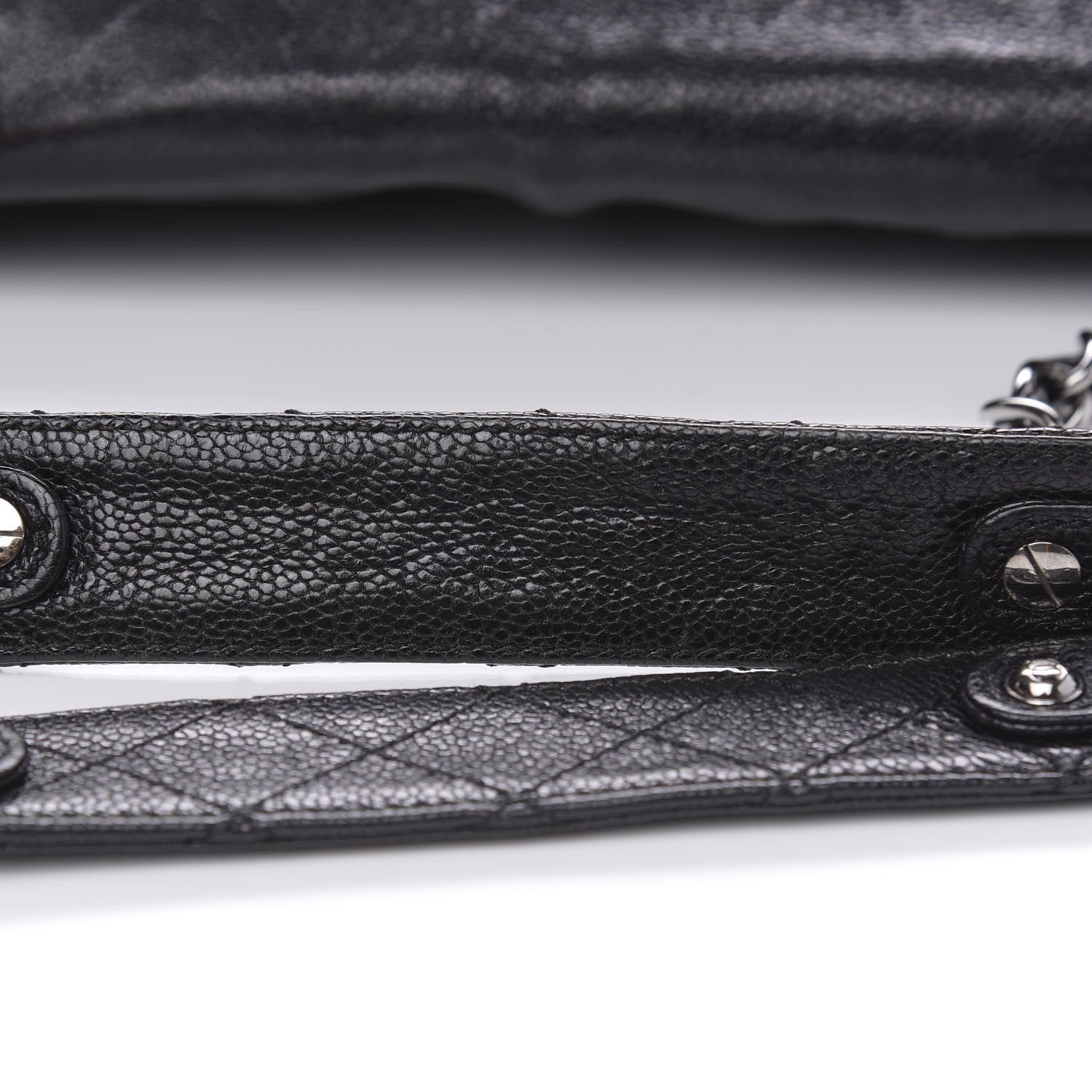 Chanel Glazed Caviar Pocket In The City Tote Black 10 of 15