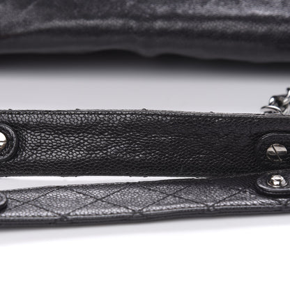 Chanel Glazed Caviar Pocket In The City Tote Black 10 of 15