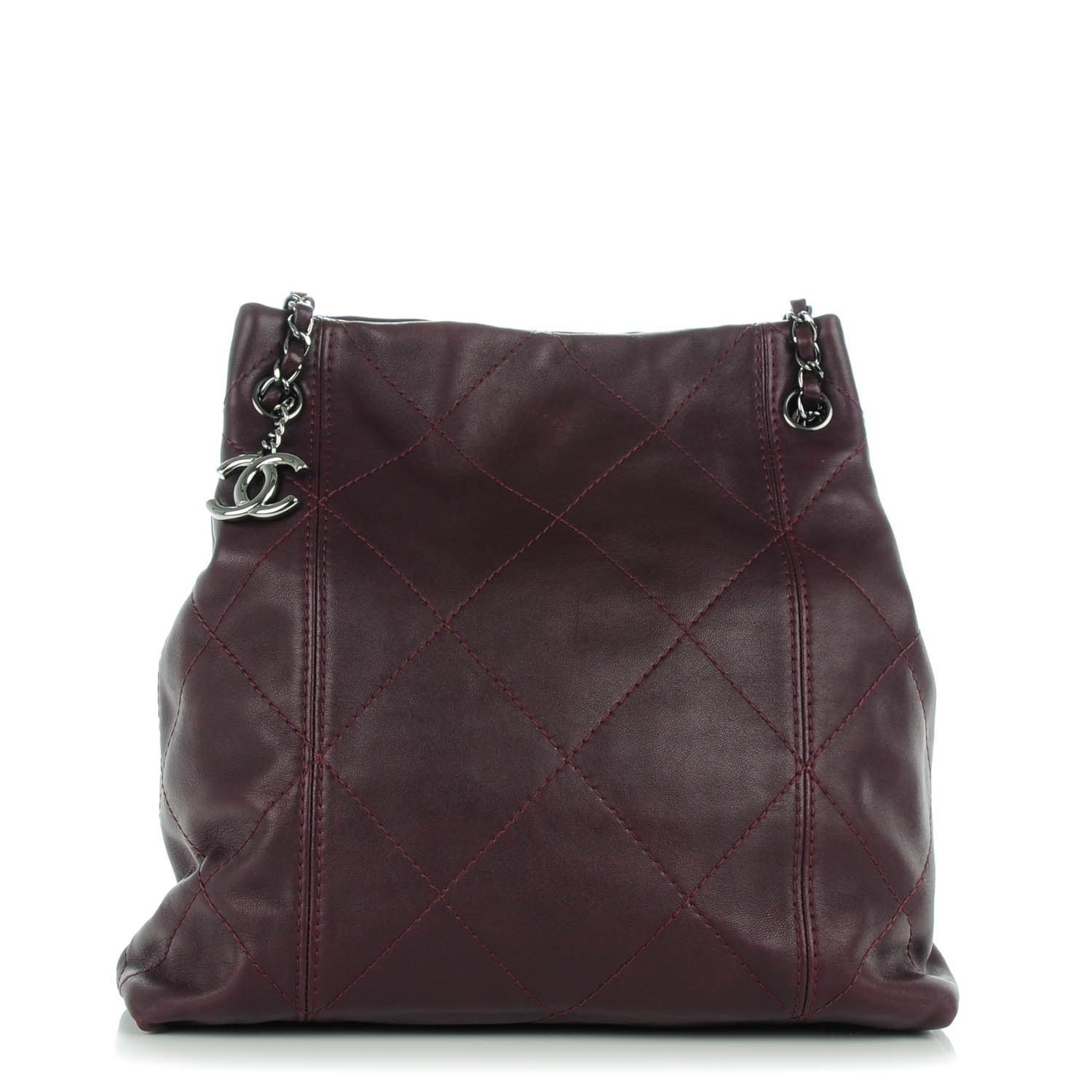 Chanel Lambskin Soft Touch Shoulder Bag Prune 1 of 8