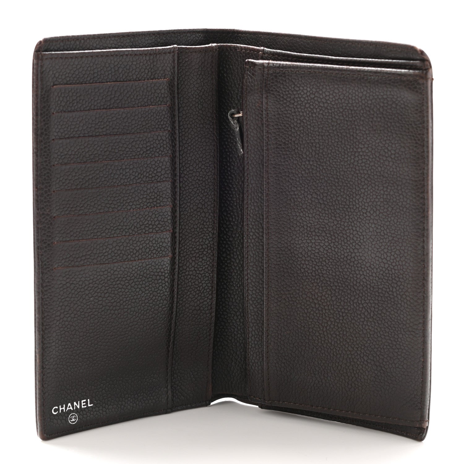 Chanel Caviar Timeless CC Yen Wallet Brown 5 of 12